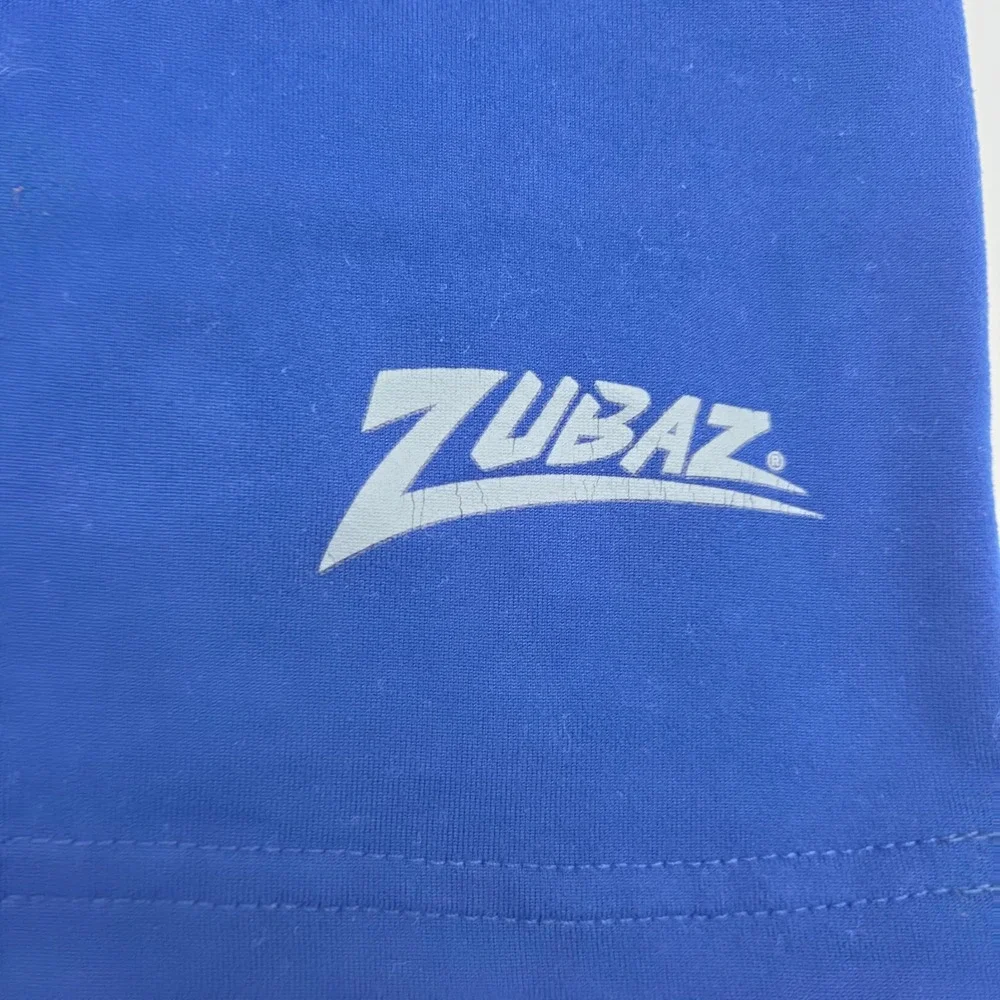 Zubaz Tampa Bay Rays MLB Shirt Mens Medium Navy Blue Zebra Raglan Fox Sports Sun - Picture 2 of 8